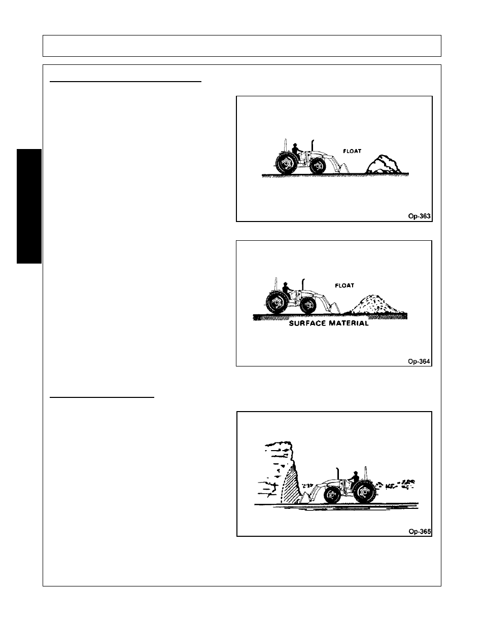 Operating with float control, Loading from a bank, Operation | Opera t ion | Bush Hog 2545 User Manual | Page 72 / 100