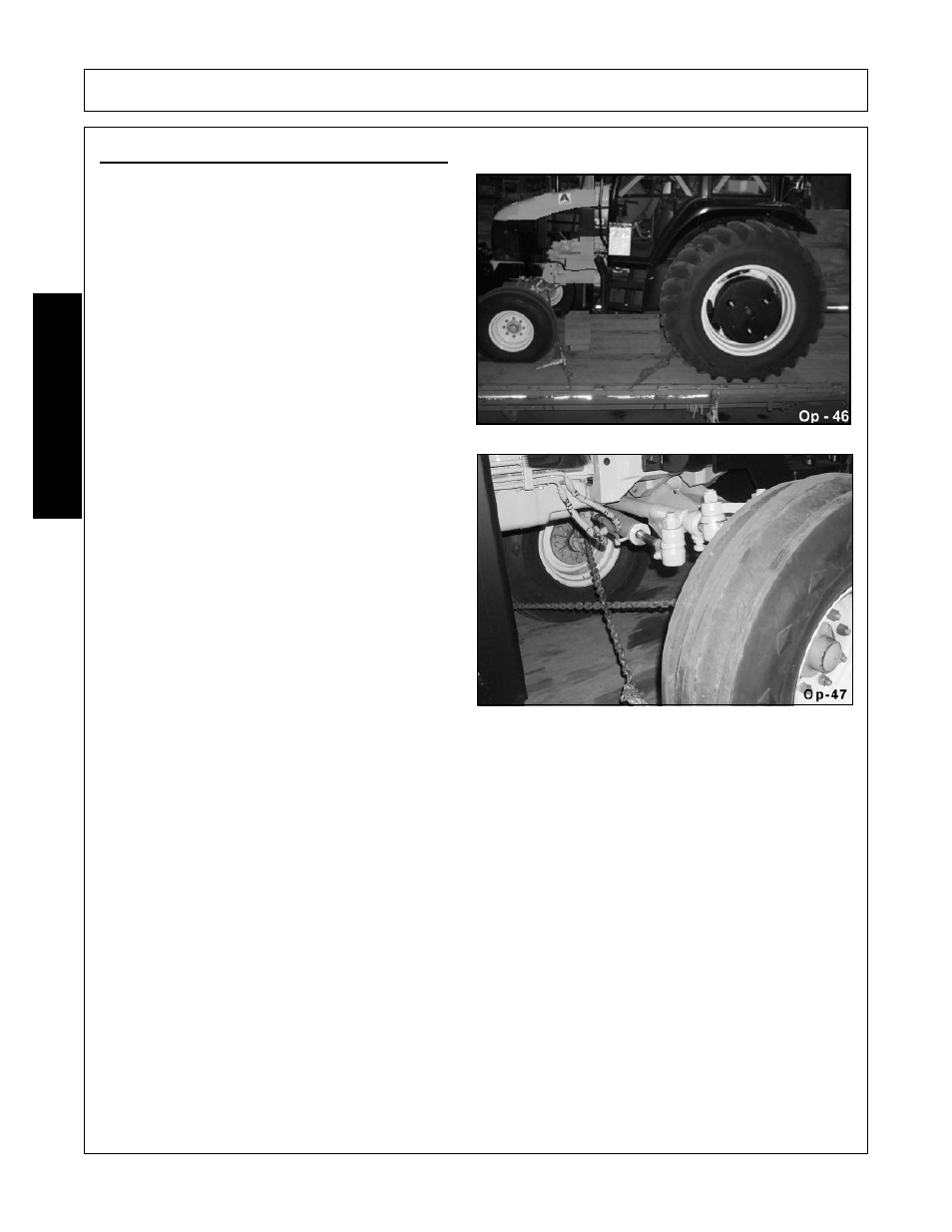 2 hauling the tractor and implement, Operation, Opera t ion | Bush Hog 2545 User Manual | Page 84 / 100