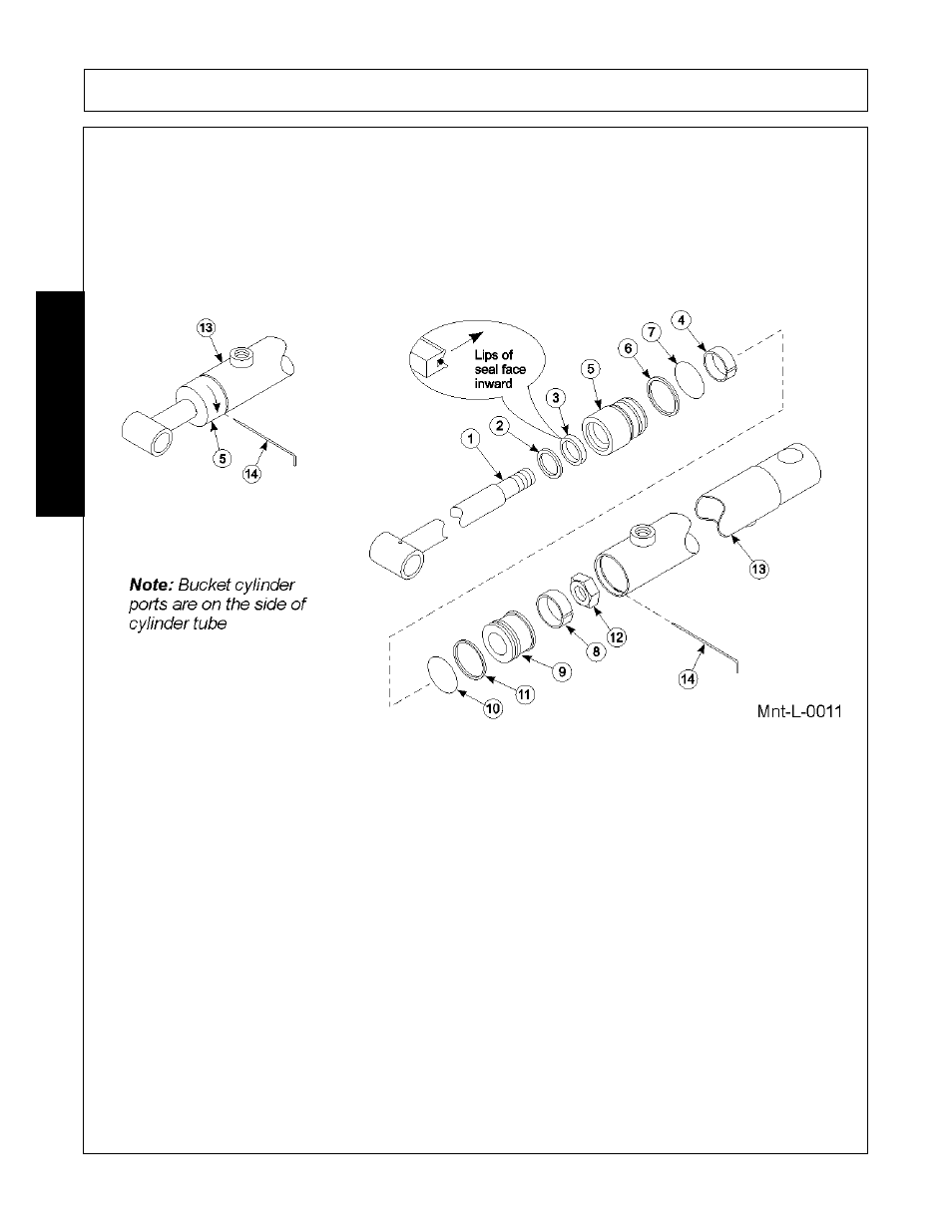 Cylinder service, Lift and bucket cylinder disassembly, Maintenance | Bush Hog 2545 User Manual | Page 92 / 100
