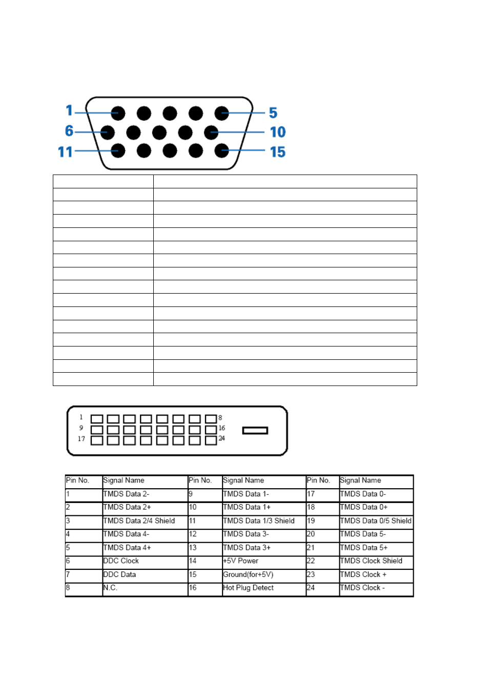 Pin assignments | AOC E2250SWDNK User Manual | Page 63 / 76