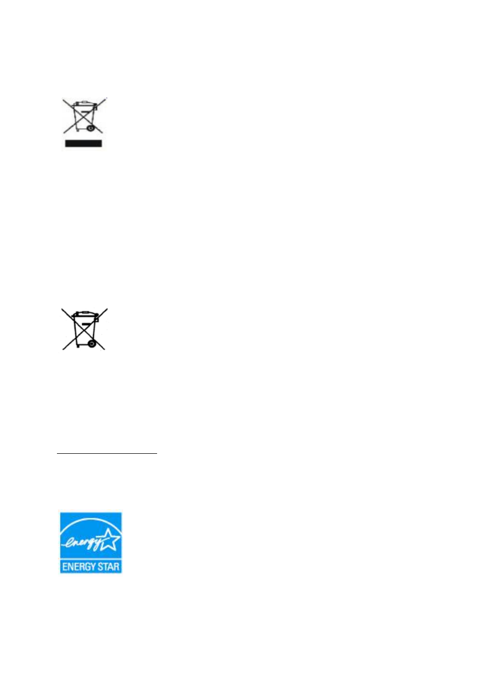 Weee declaration, Weee declaration for india, Epa energy star (optional) | Epa energy star | AOC E2250SWDNK User Manual | Page 67 / 76