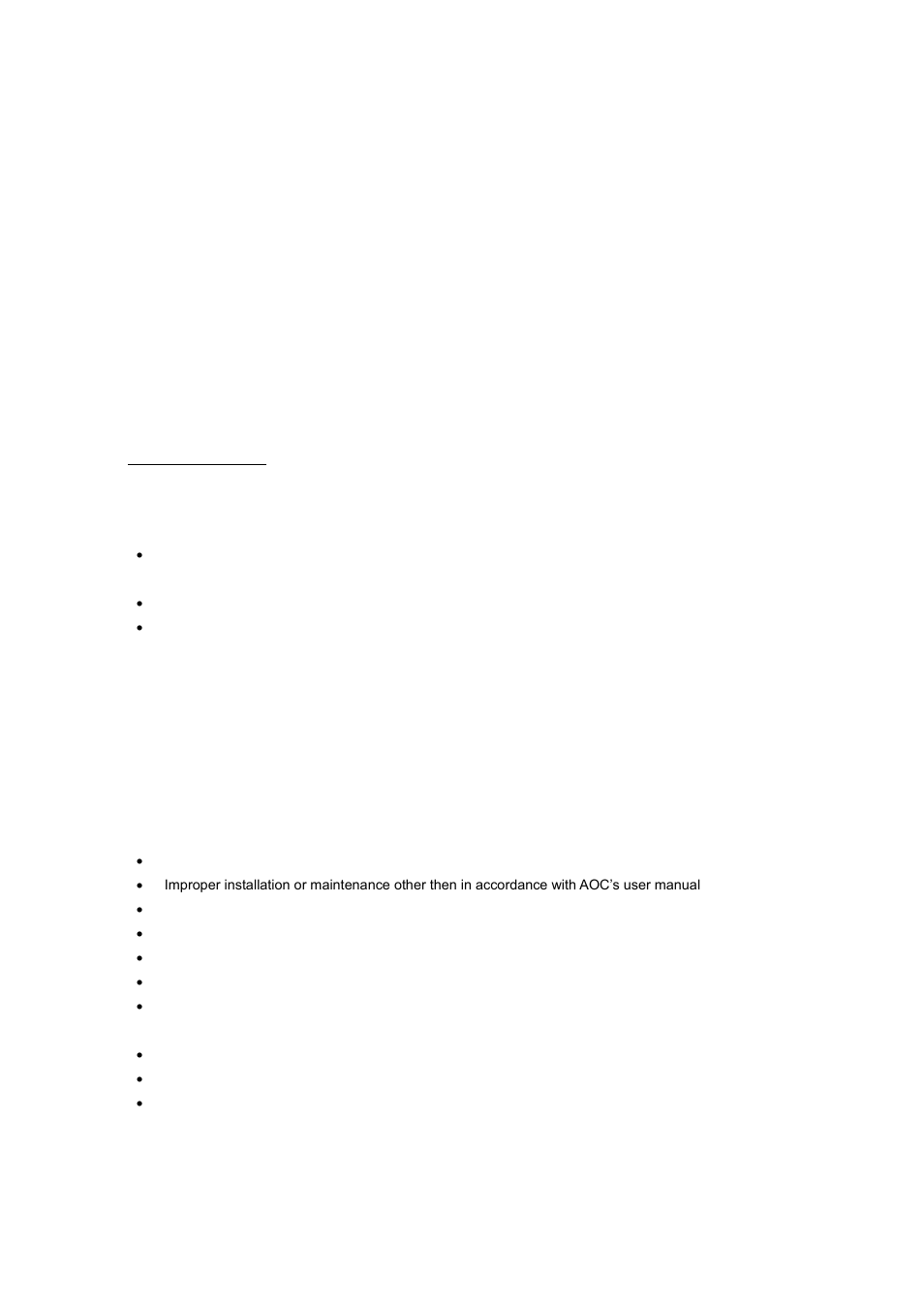 Service, Warranty statement for europe | AOC E2250SWDNK User Manual | Page 70 / 76