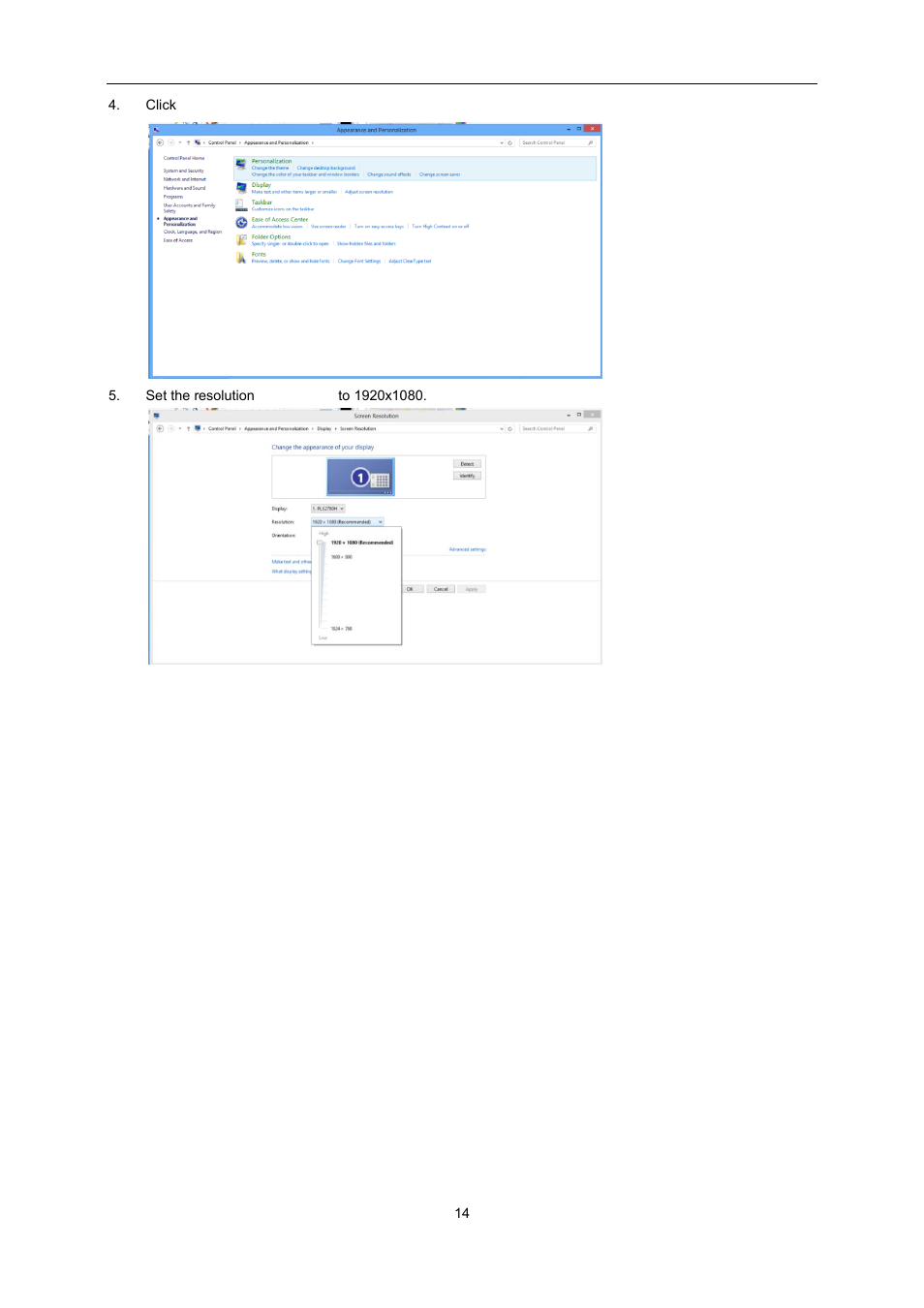 AOC E2451FH User Manual | Page 14 / 56