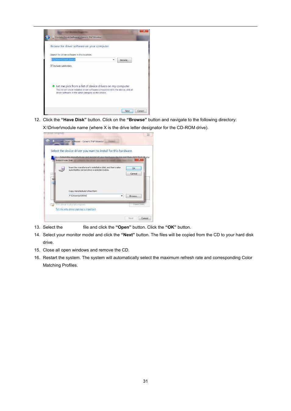 AOC E2451FH User Manual | Page 31 / 56