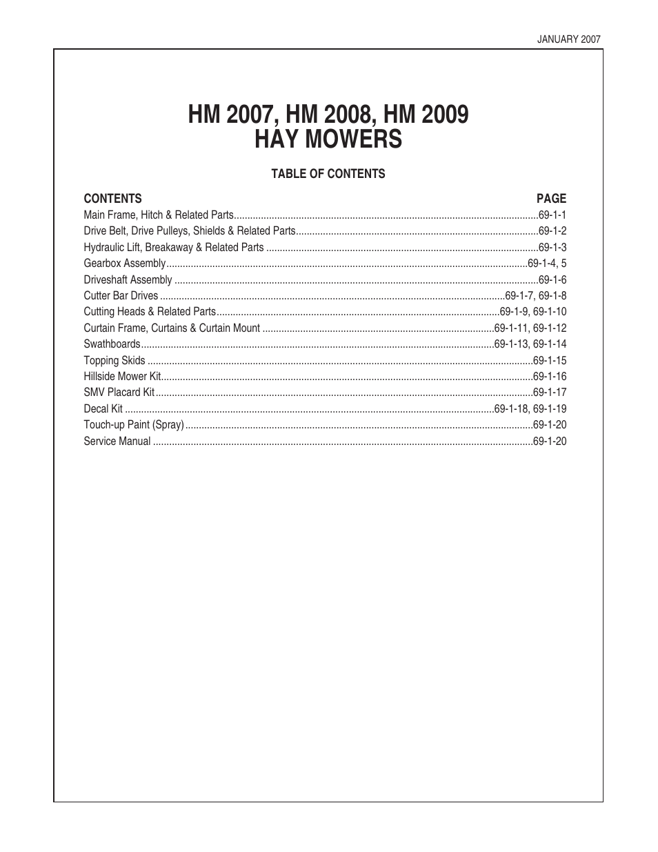 Bush Hog HM2009 User Manual | Page 2 / 24