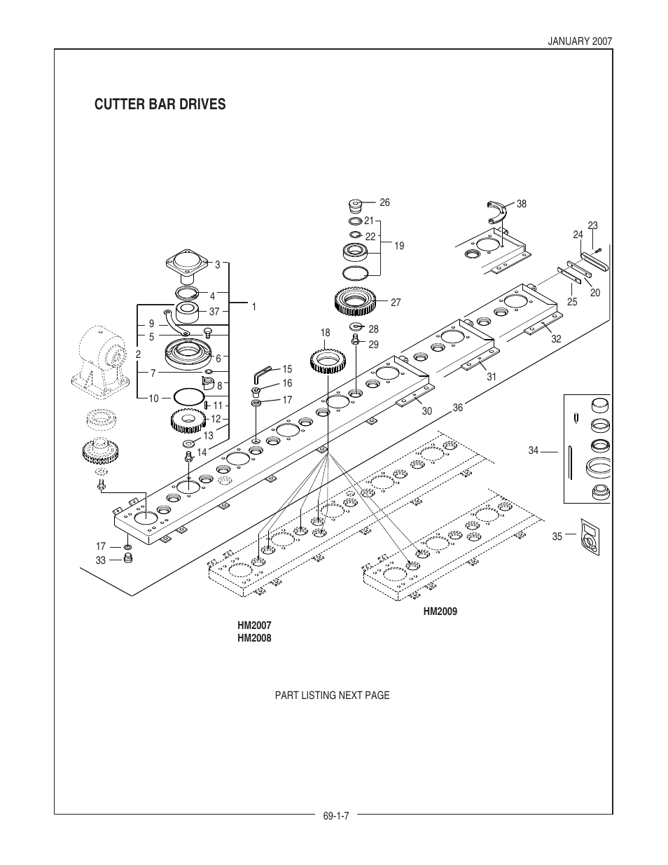 Cutter bar drives | Bush Hog HM2009 User Manual | Page 9 / 24