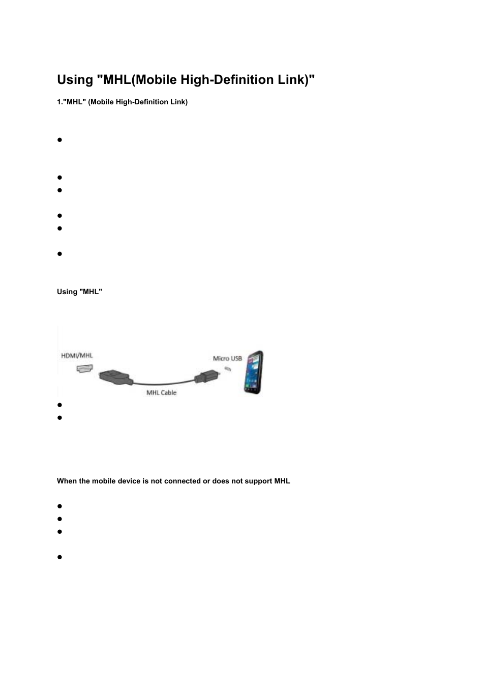 Using "mhl(mobile high-definition link) | AOC I2472PWHUT User Manual | Page 27 / 70