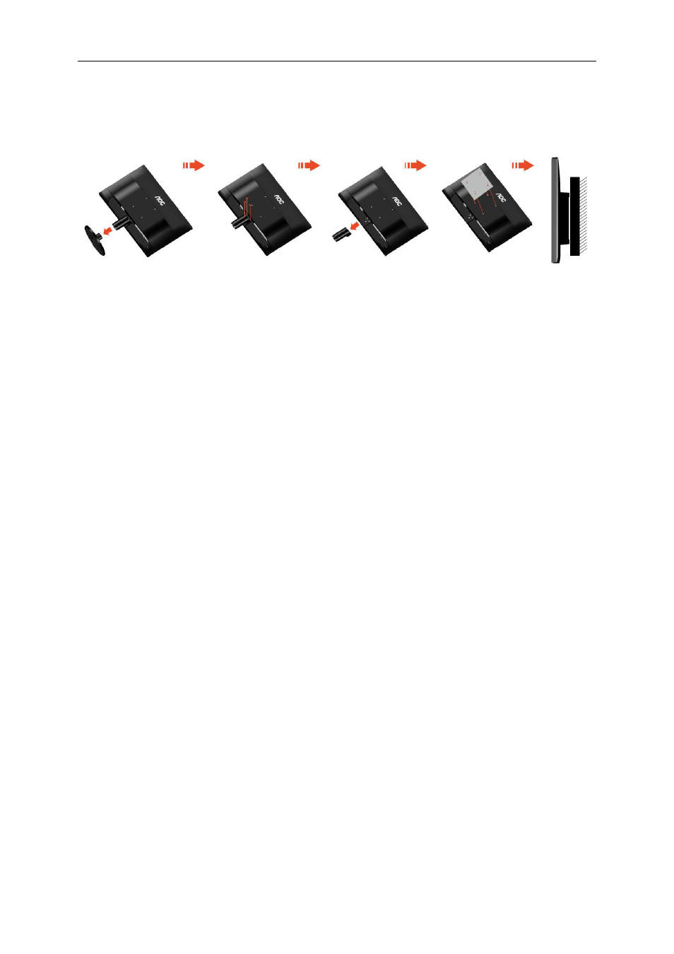 Wall mounting | AOC G2460FQ User Manual | Page 12 / 66