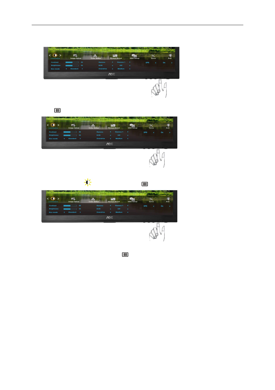 Luminance | AOC G2460FQ User Manual | Page 21 / 66