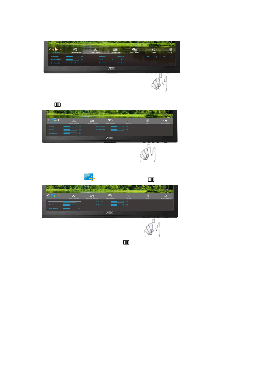 Image setup | AOC G2460FQ User Manual | Page 23 / 66