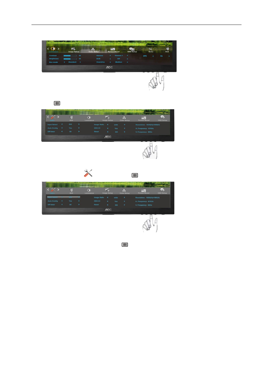 Extra | AOC G2460FQ User Manual | Page 31 / 66
