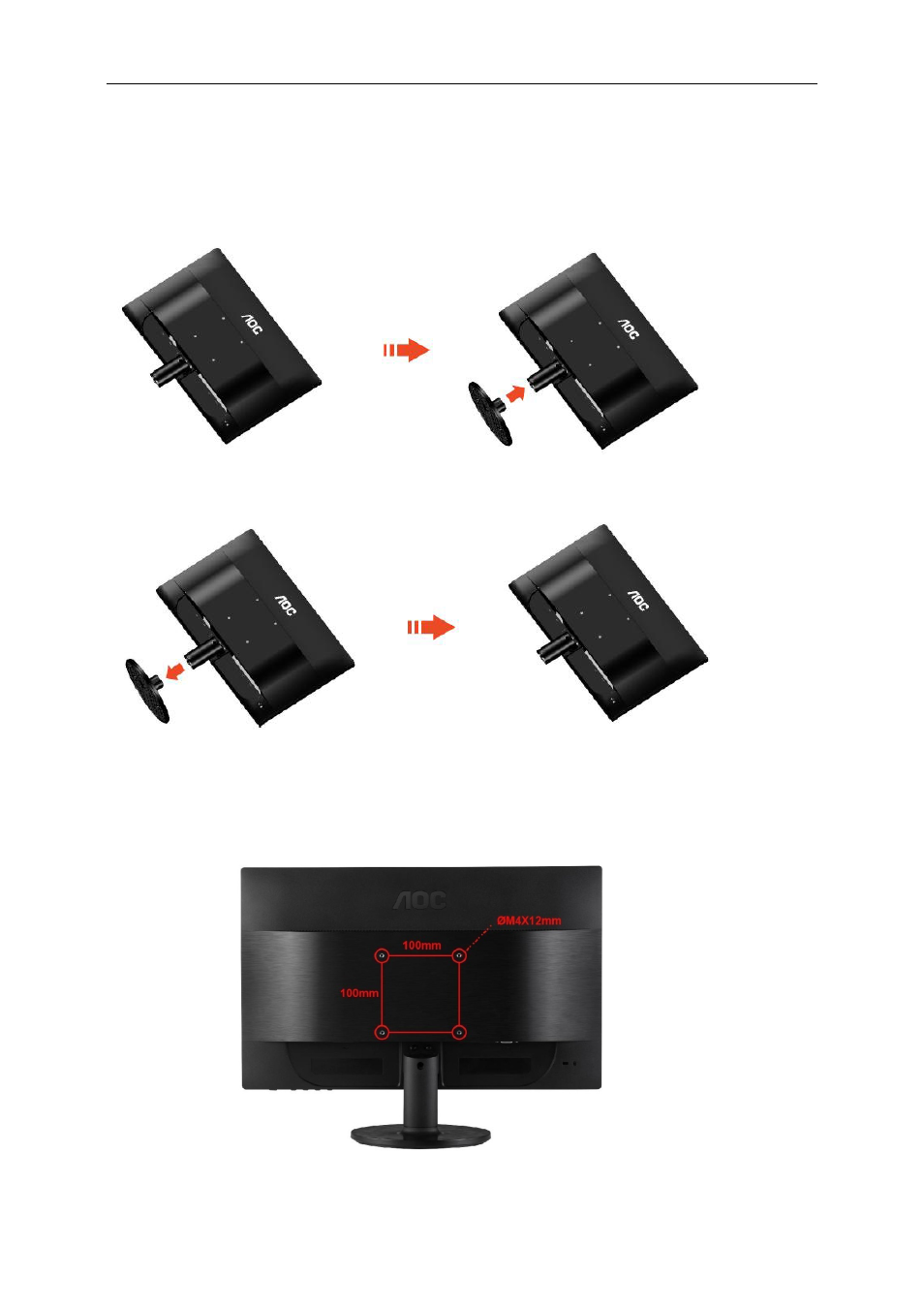 Setup stand & base | AOC G2460FQ User Manual | Page 9 / 66