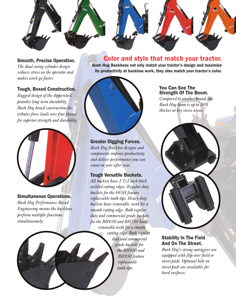 Color and style that match your tractor | Bush Hog BH650 User Manual | Page 7 / 8