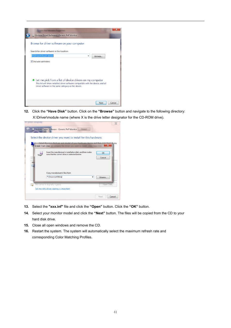 AOC D2757PH User Manual | Page 41 / 67