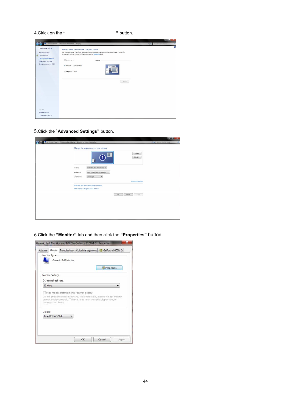AOC I2260PWHU User Manual | Page 44 / 70