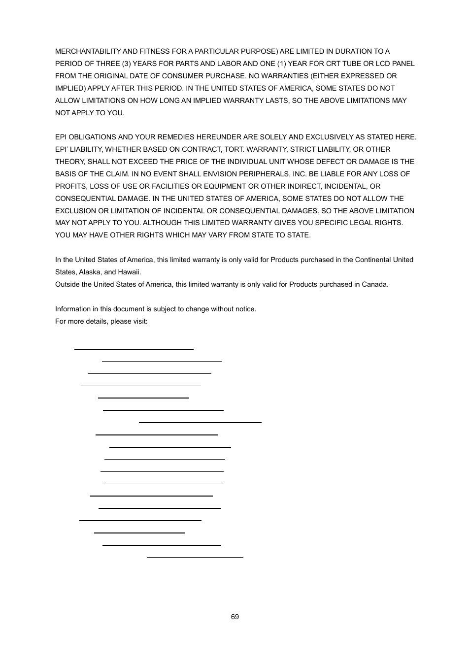 AOC I2260PWHU User Manual | Page 69 / 70
