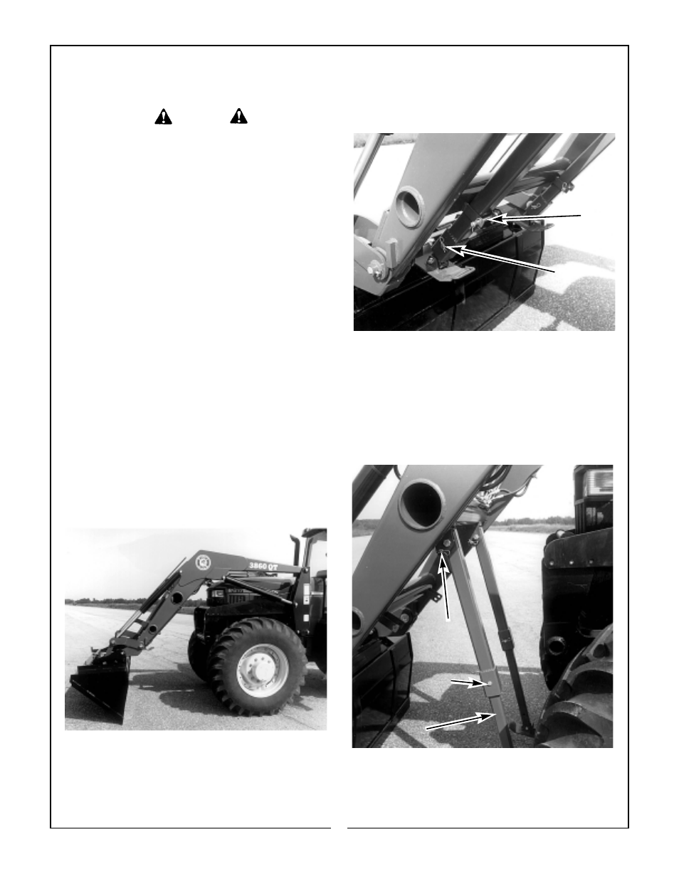 Dismounting the loader | Bush Hog 3860 QT User Manual | Page 25 / 46