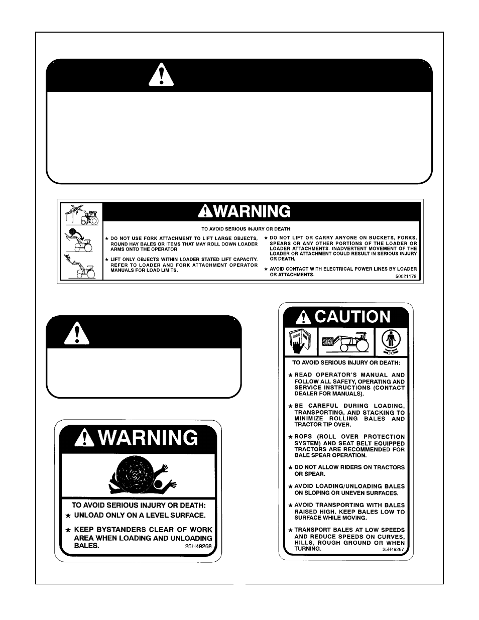 Caution | Bush Hog 3860 QT User Manual | Page 44 / 46