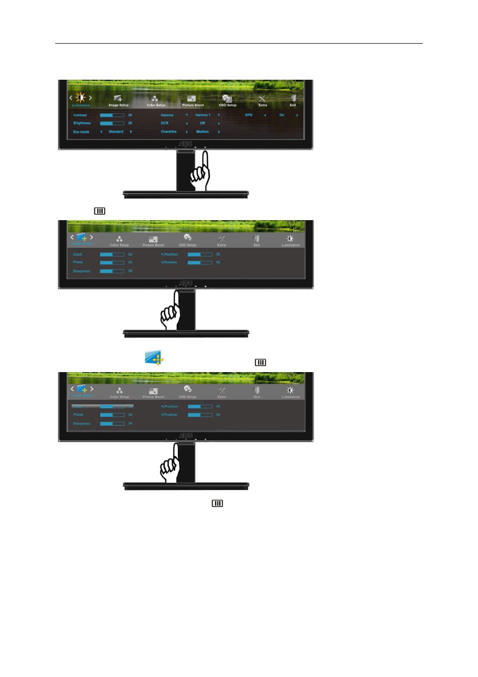 Image setup | AOC I2476VWM User Manual | Page 27 / 72