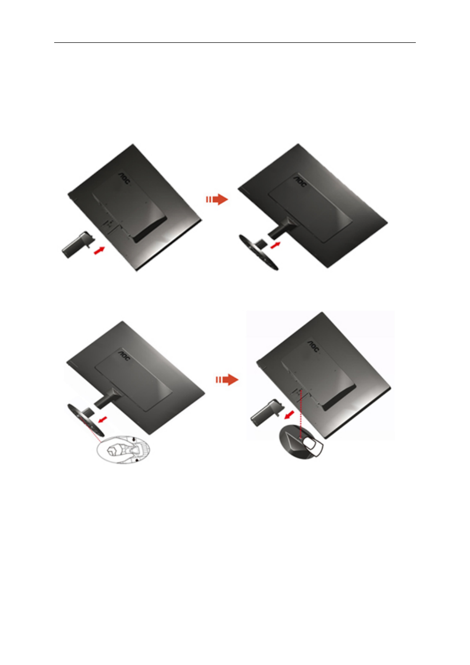 Setup stand & base | AOC M2470SWDA User Manual | Page 10 / 64