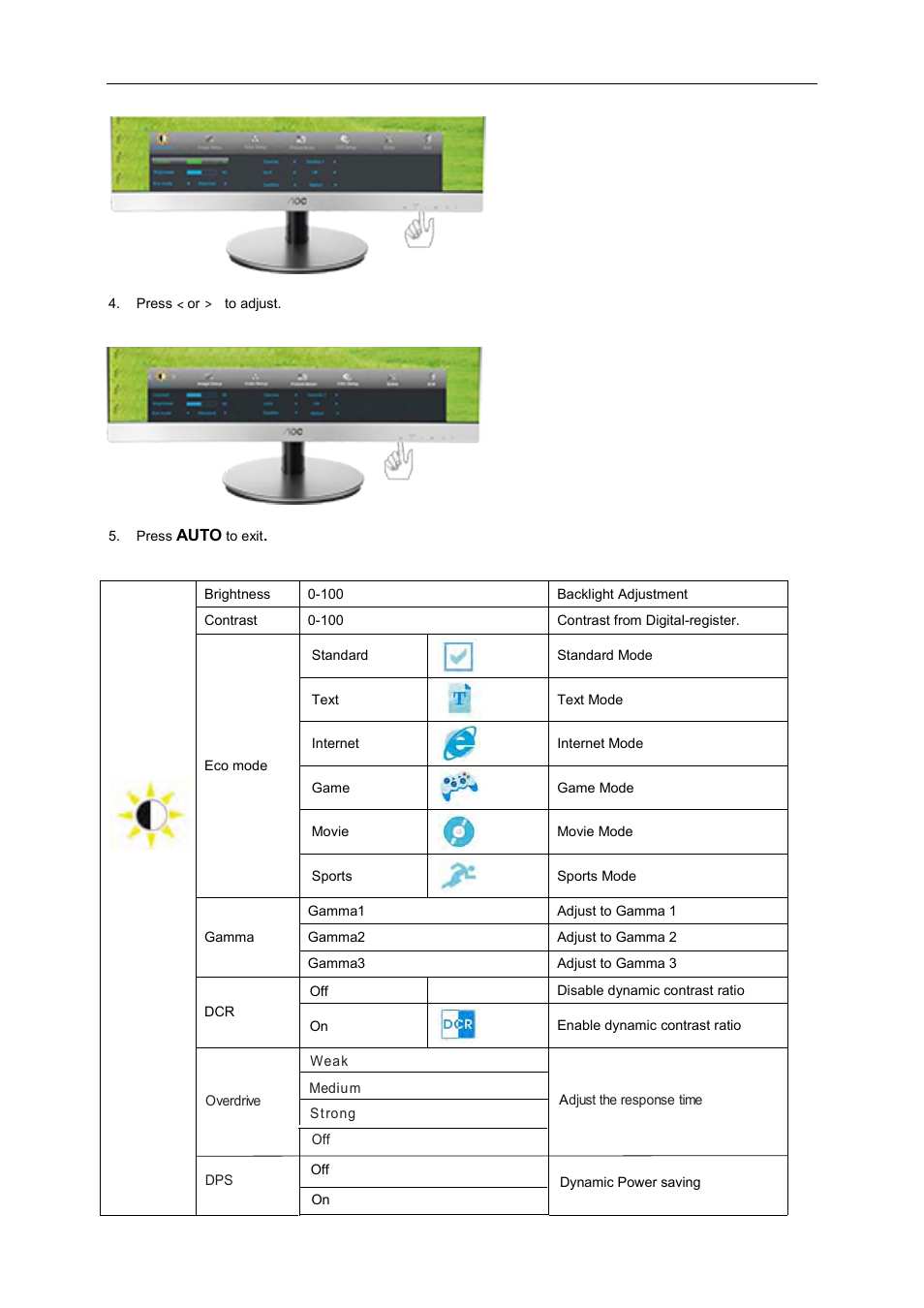 D2369v, D2769v | AOC D2769VH User Manual | Page 23 / 72