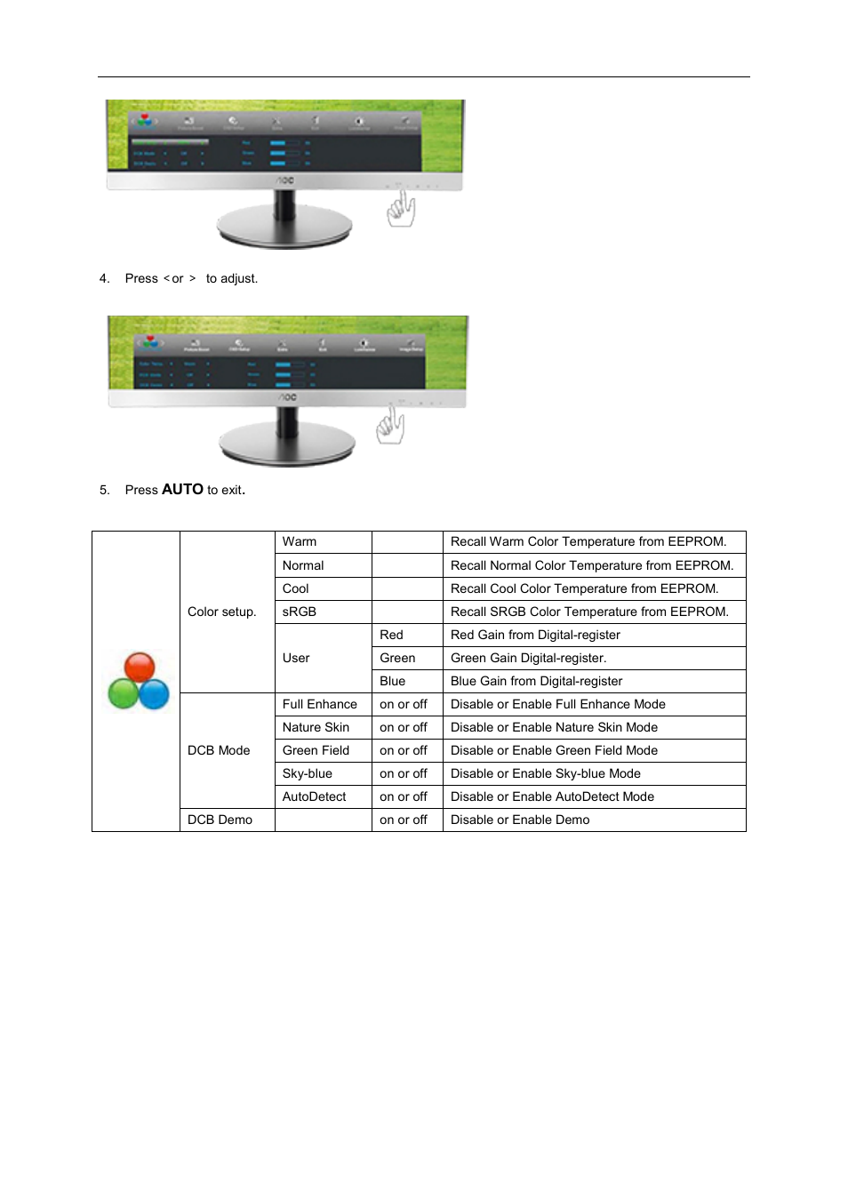 AOC D2769VH User Manual | Page 28 / 72