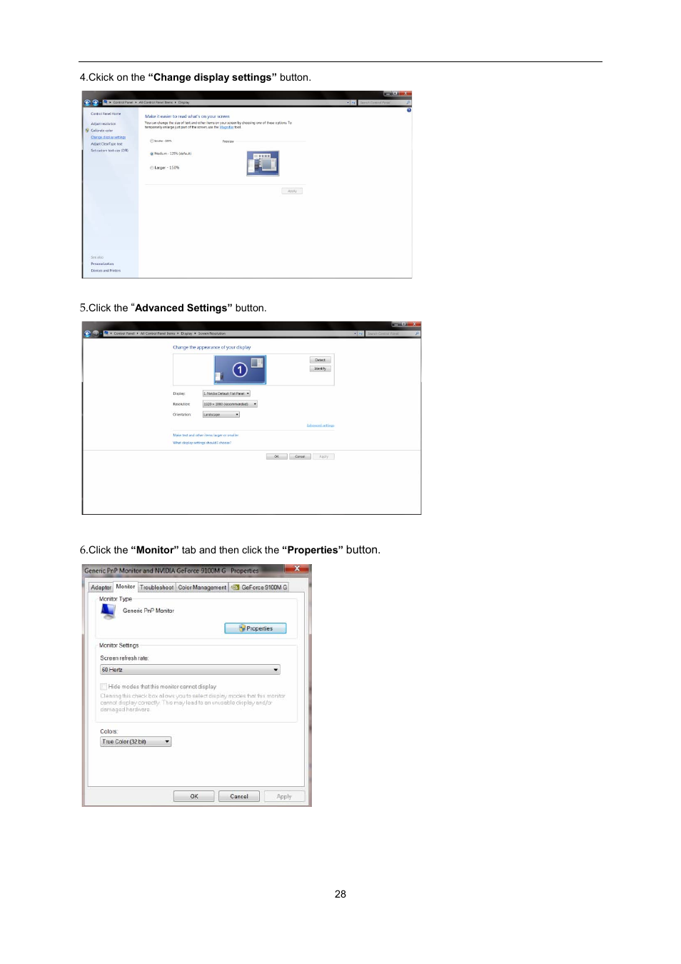 AOC E2495SD User Manual | Page 28 / 55