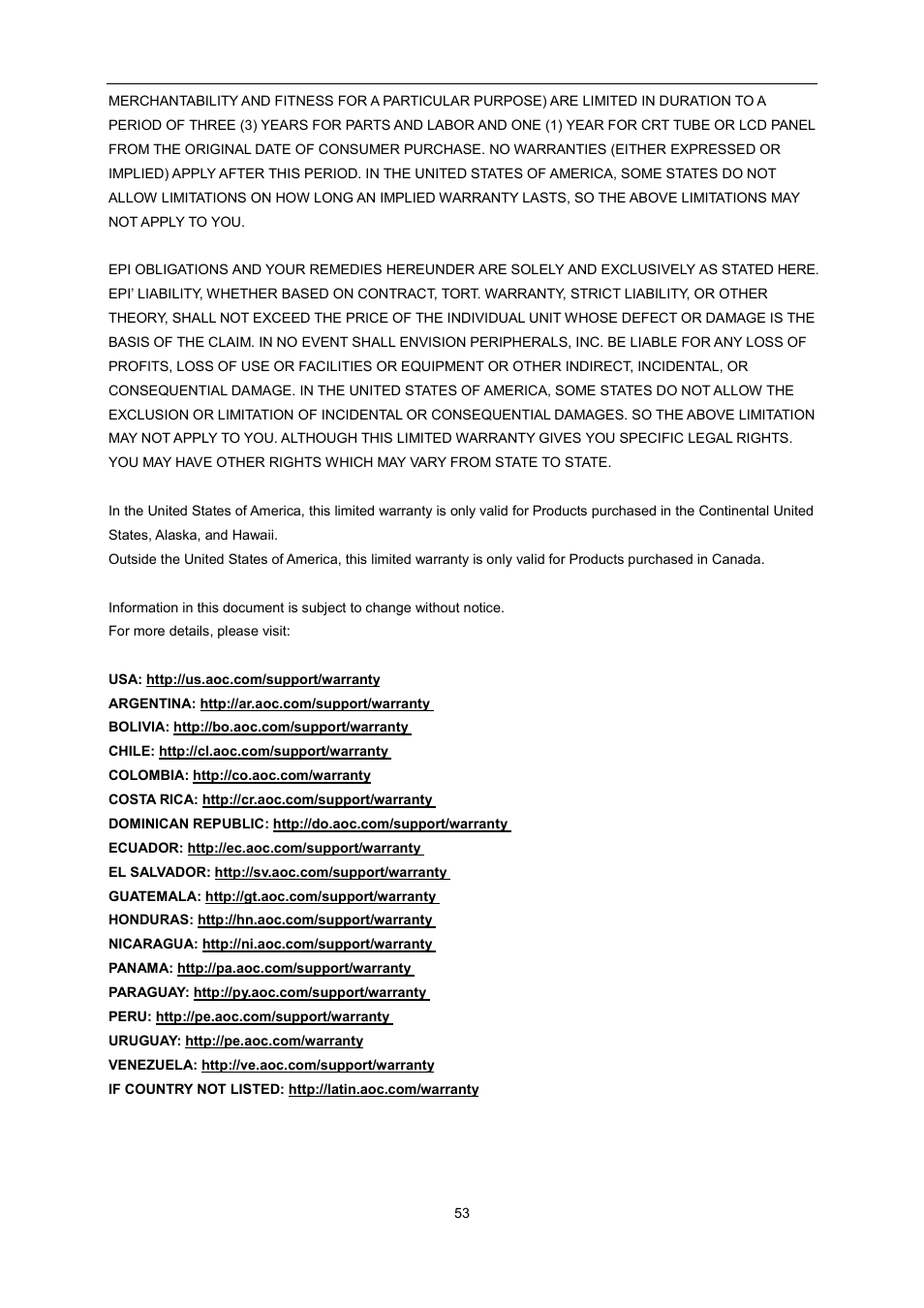 AOC E2495SD User Manual | Page 53 / 55