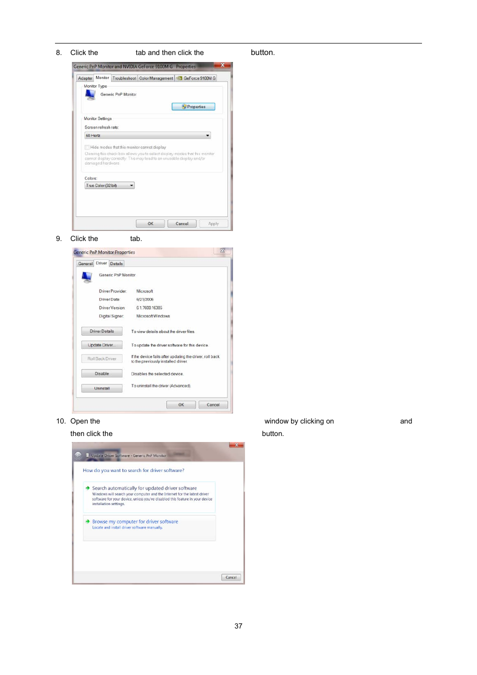 AOC E2460SH User Manual | Page 37 / 66