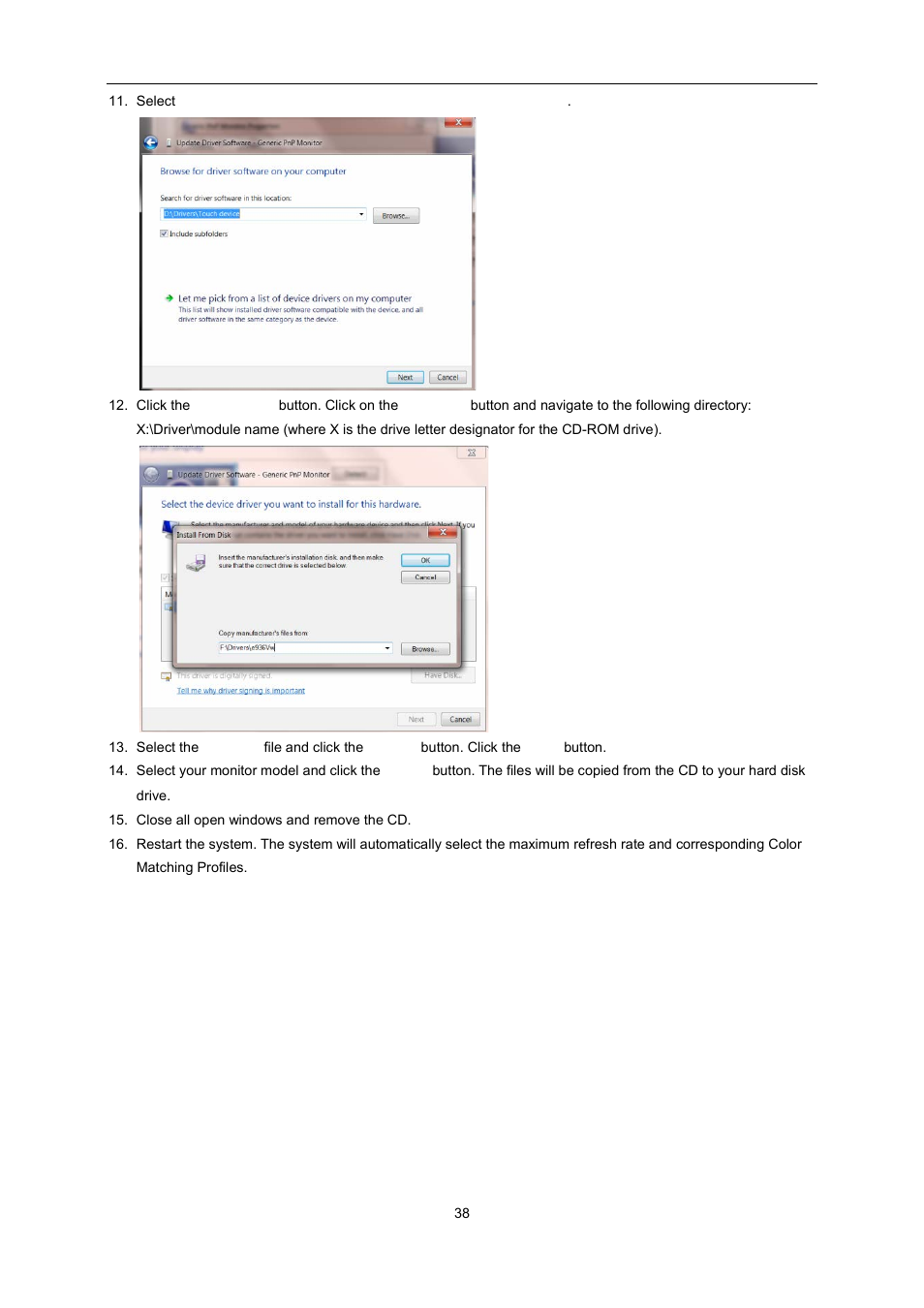 AOC E2460SH User Manual | Page 38 / 66