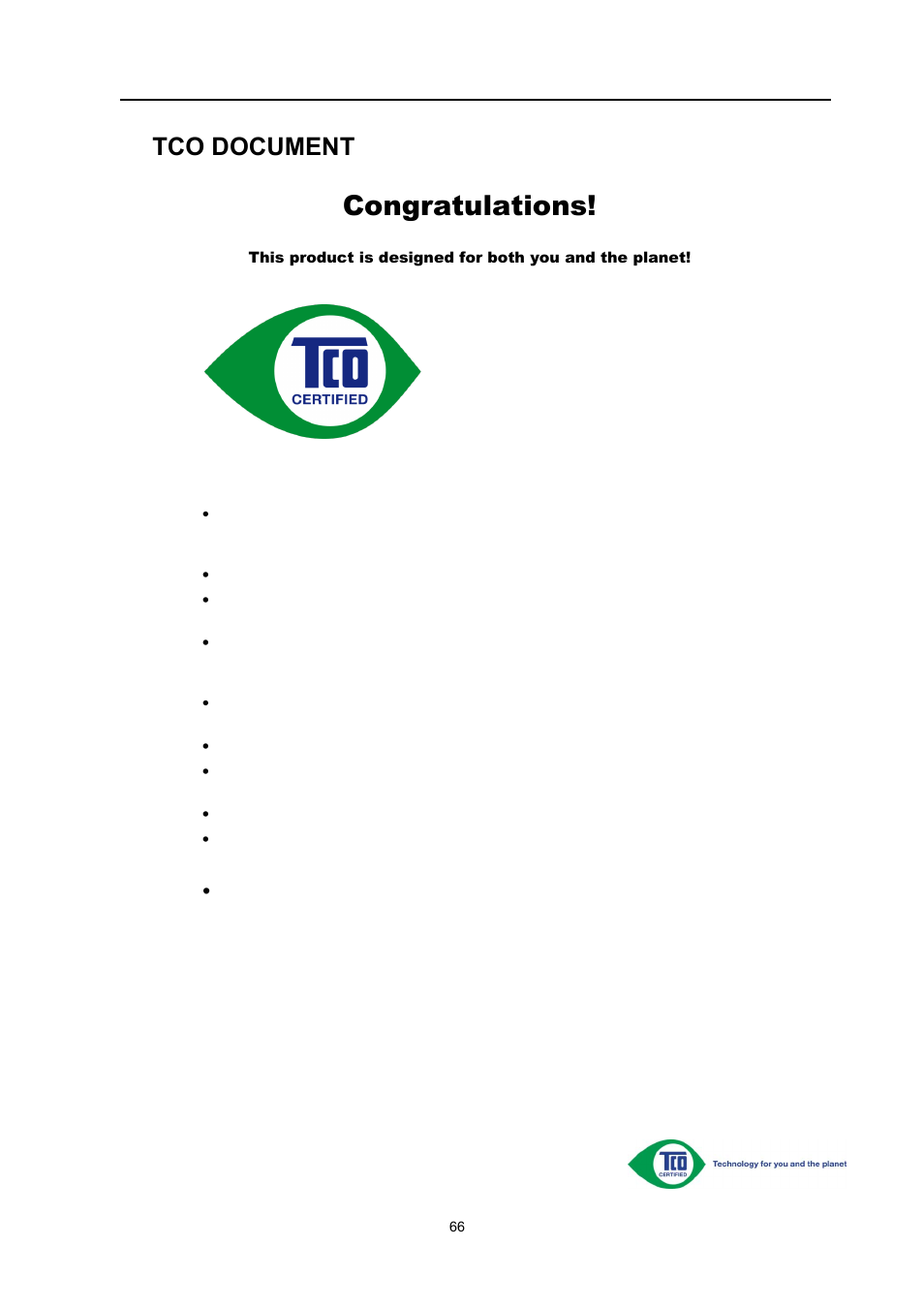 Tco document | AOC E2460SH User Manual | Page 66 / 66