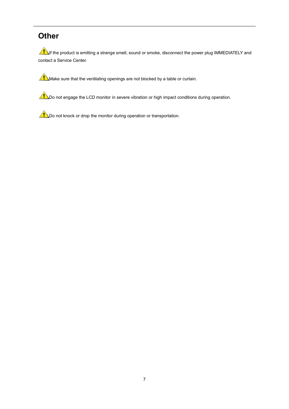Other | AOC E2460SH User Manual | Page 7 / 66