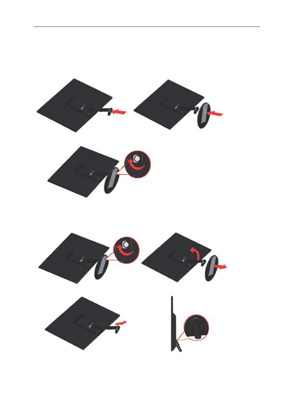 Setup stand & base | AOC E2461FWH User Manual | Page 10 / 56