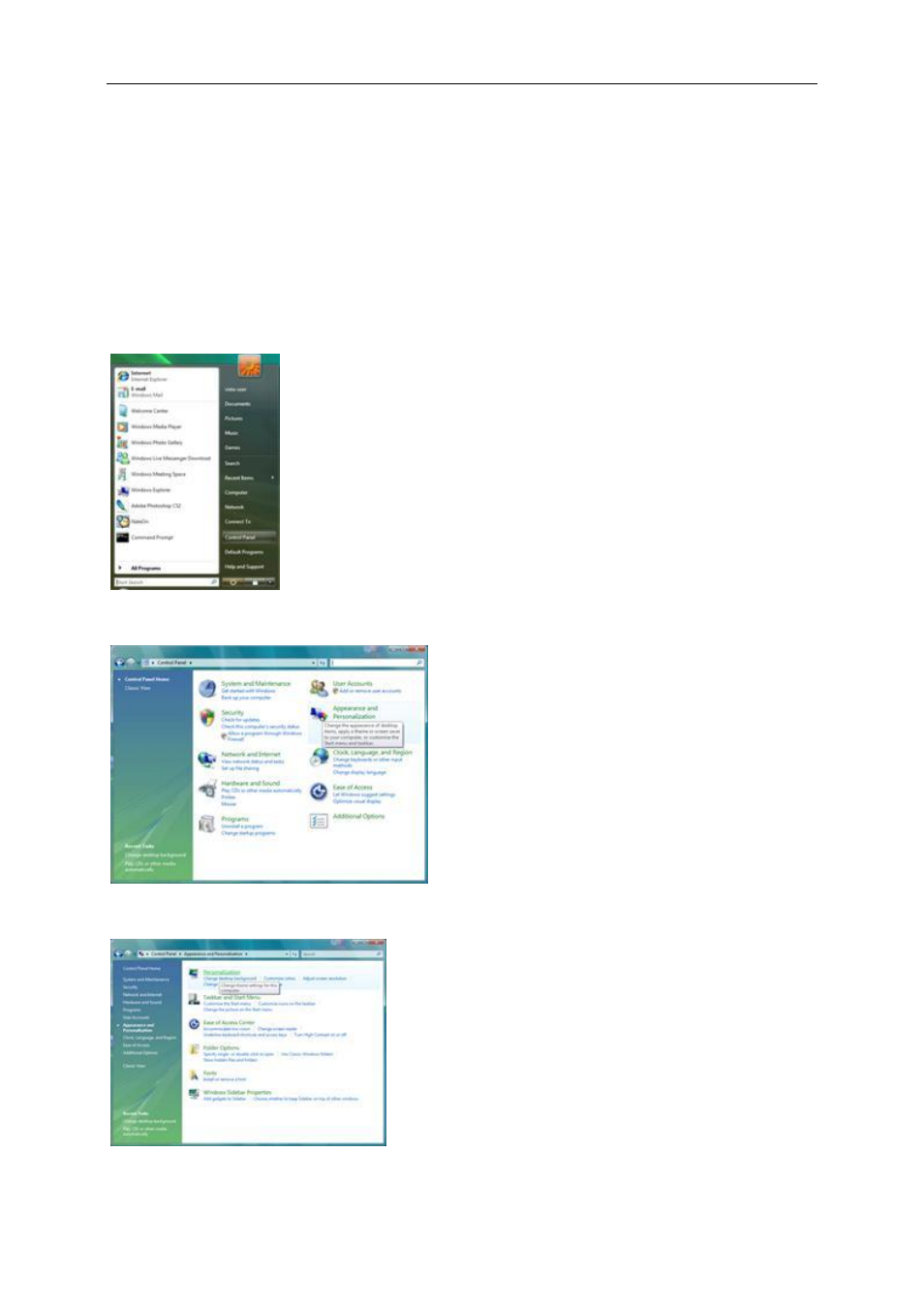 Adjusting, Setting optimal resolution, Windows vista | AOC E2461FWH User Manual | Page 13 / 56