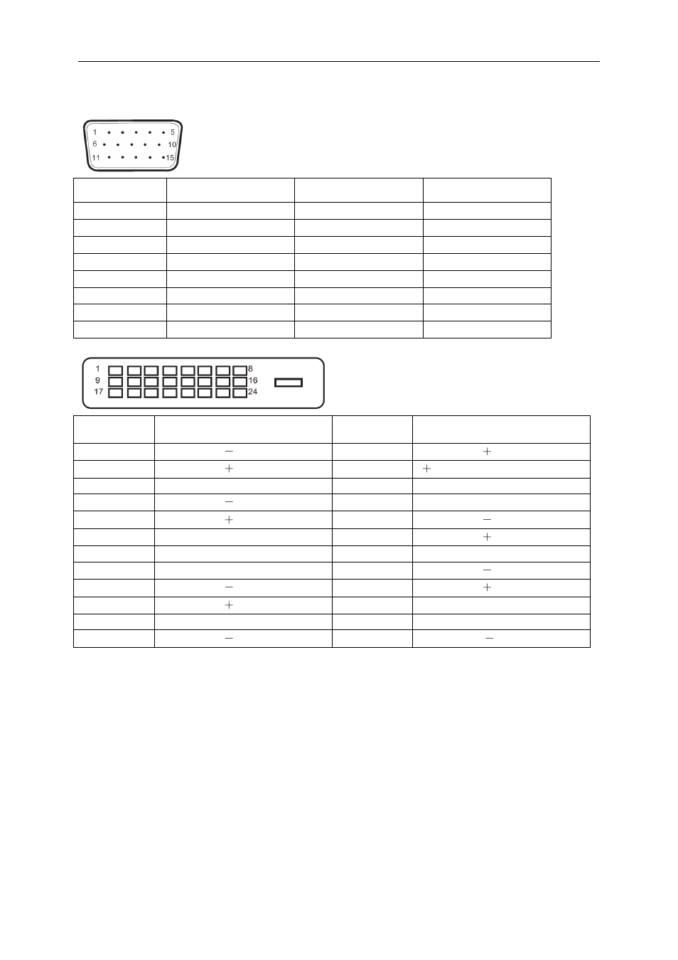 Pin assignments | AOC E2461FWH User Manual | Page 45 / 56
