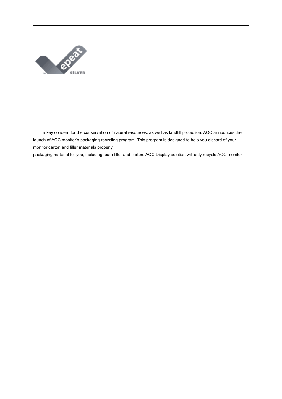 Epeat declaration | AOC E2461FWH User Manual | Page 51 / 56