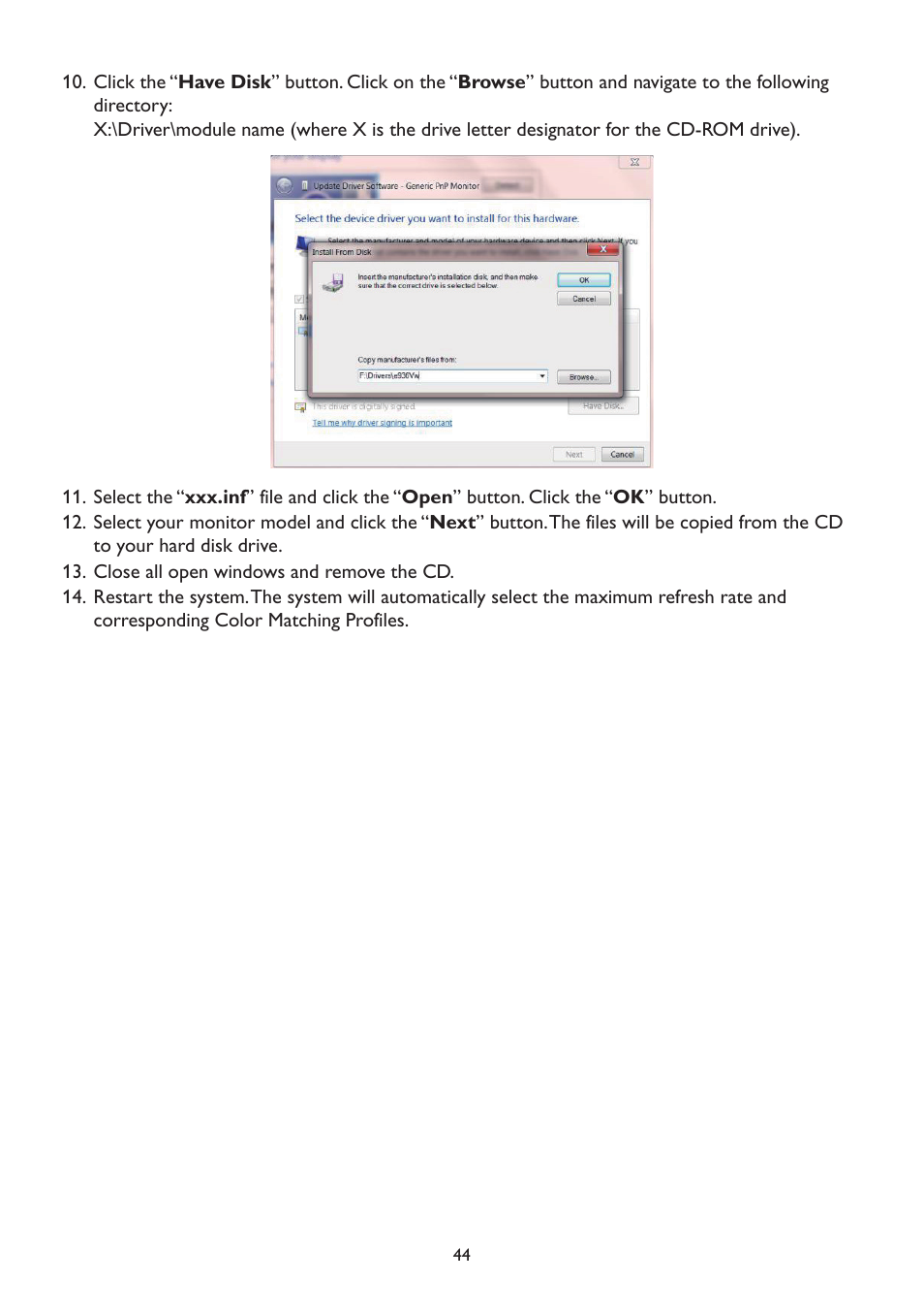 AOC A2472PW4T User Manual | Page 44 / 72