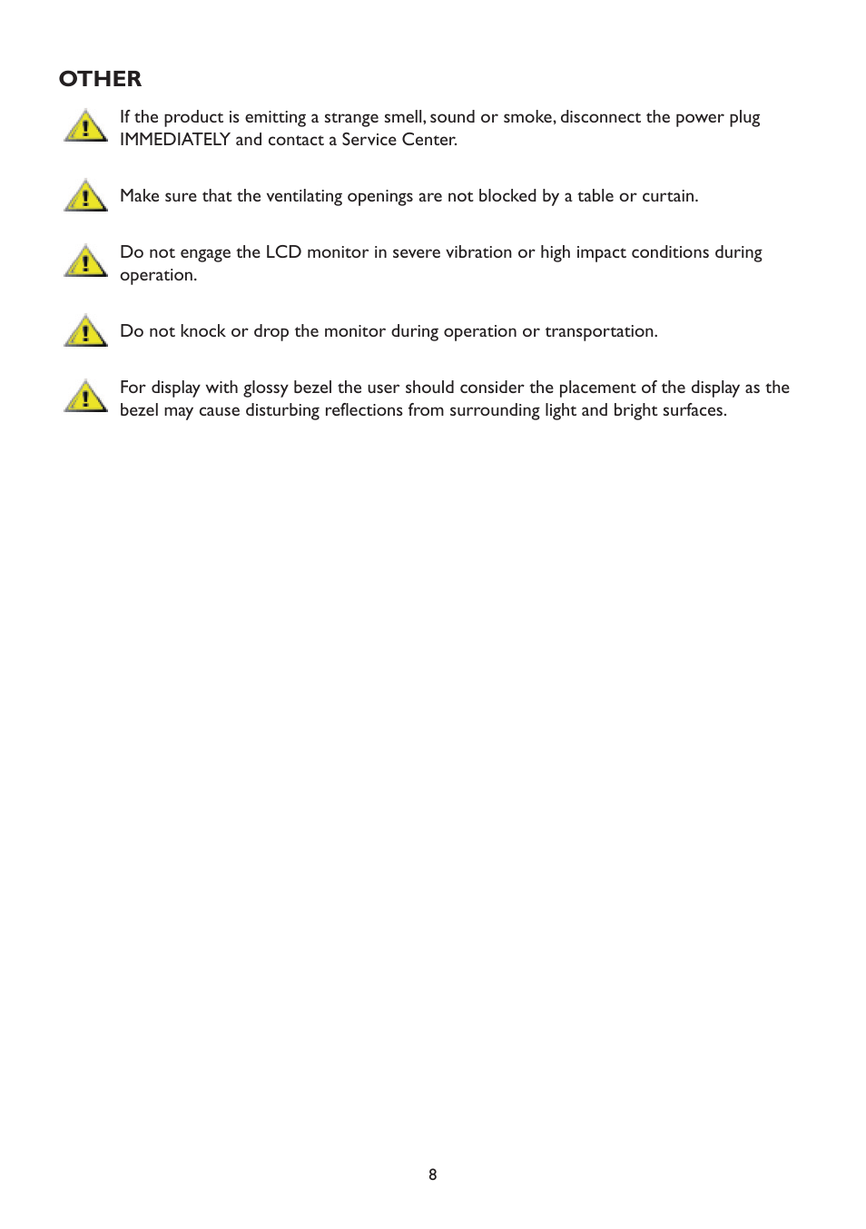 Other | AOC A2472PW4T User Manual | Page 8 / 72