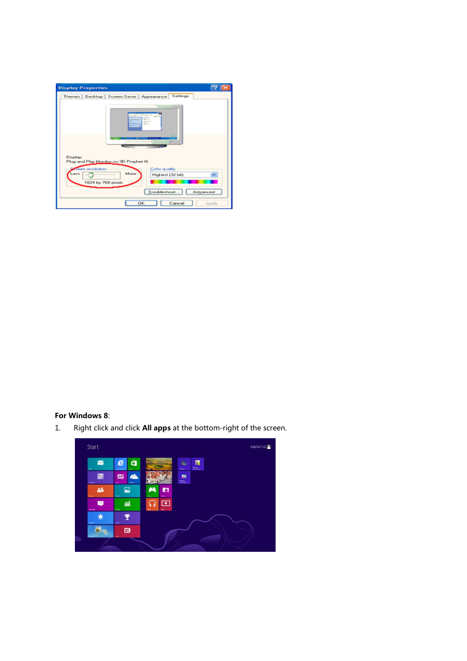 Windows me/2000, Windows 8 | AOC E2260BK User Manual | Page 19 / 76