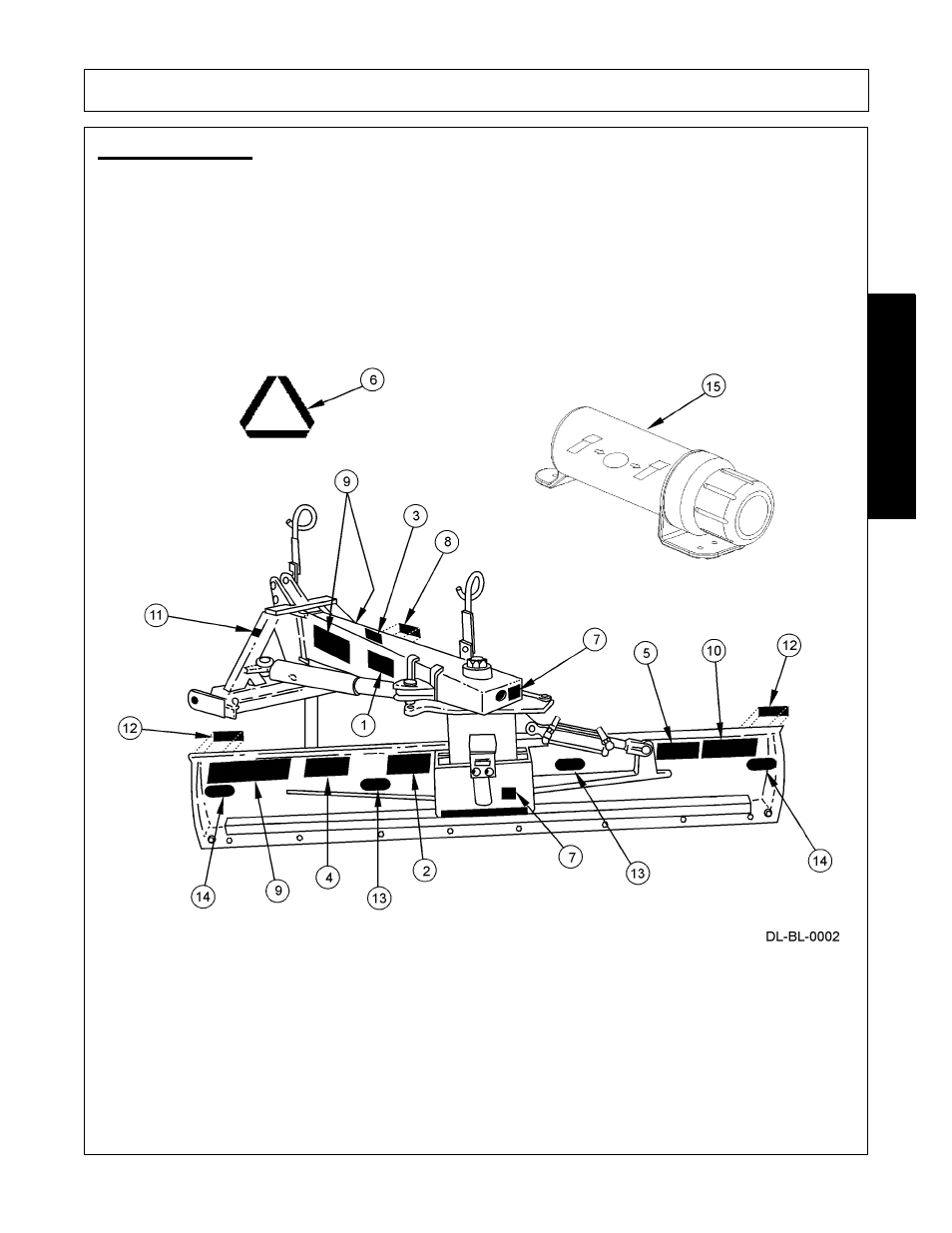 Decal location -9, Safety | Bush Hog 225 User Manual | Page 13 / 60