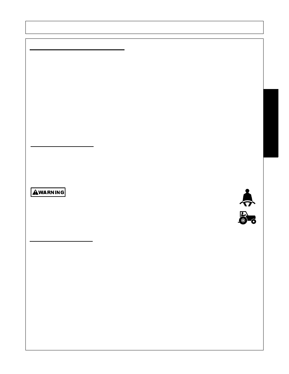1 rops and seat belt, 2 tractor horsepower, Operation | Opera t ion, Tractor requirements | Bush Hog 225 User Manual | Page 35 / 60