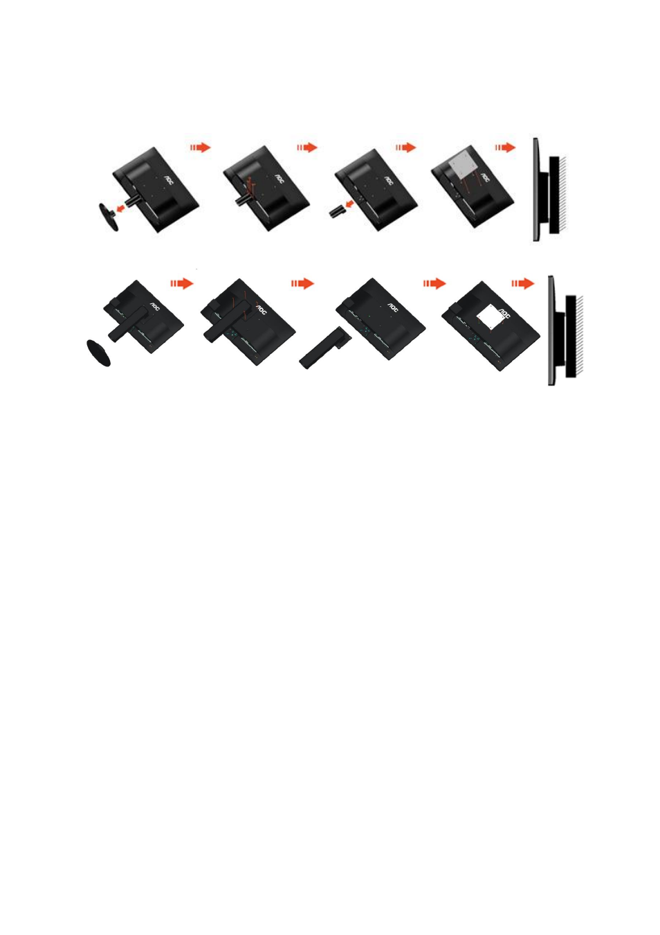 Wall mounting | AOC E2360SDA User Manual | Page 15 / 66