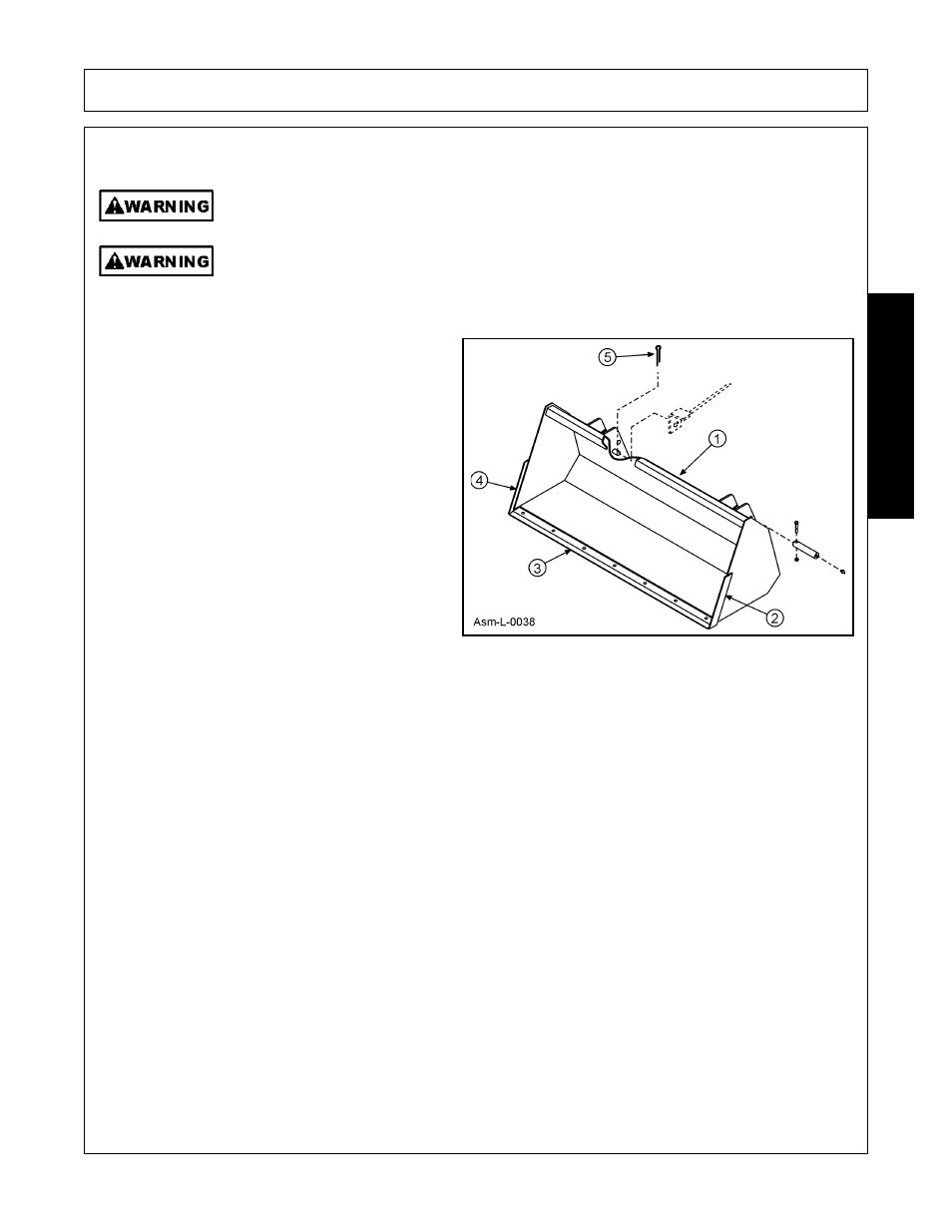 Attaching pin on bucket, Attaching pin on bucket -7, Assembly | Assembl y | Bush Hog 5145 User Manual | Page 41 / 106