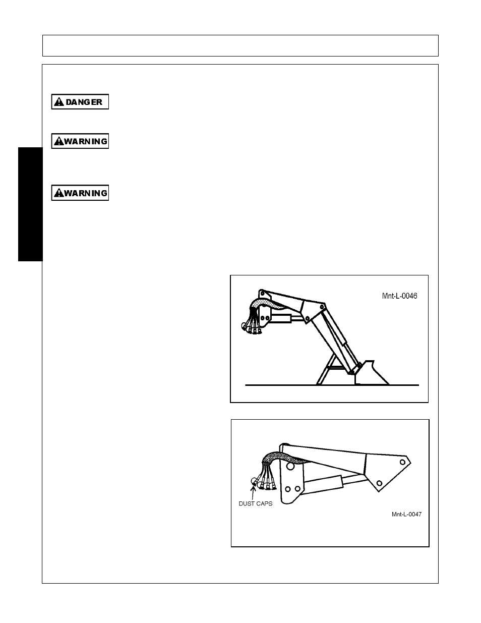 Storage, Store loader with attachment securely attached, Place dust caps on hydraulic quick couplers | Storage -8, Maintenance | Bush Hog 5145 User Manual | Page 98 / 106