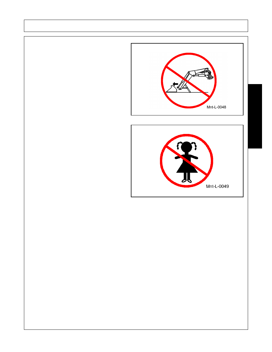 Do not remove attachment from stored loader, Do not allow children to play on or around loader, Maintenance | Bush Hog 5145 User Manual | Page 99 / 106