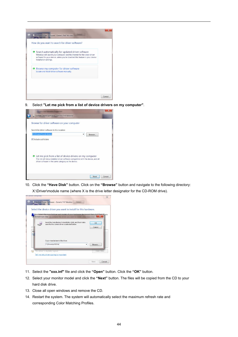 AOC I2360PHU User Manual | Page 44 / 68