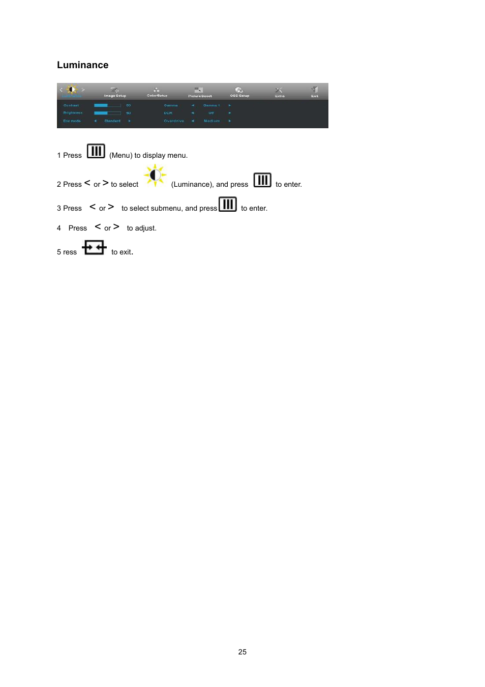 Sd setting | AOC I2360PQ User Manual | Page 25 / 68