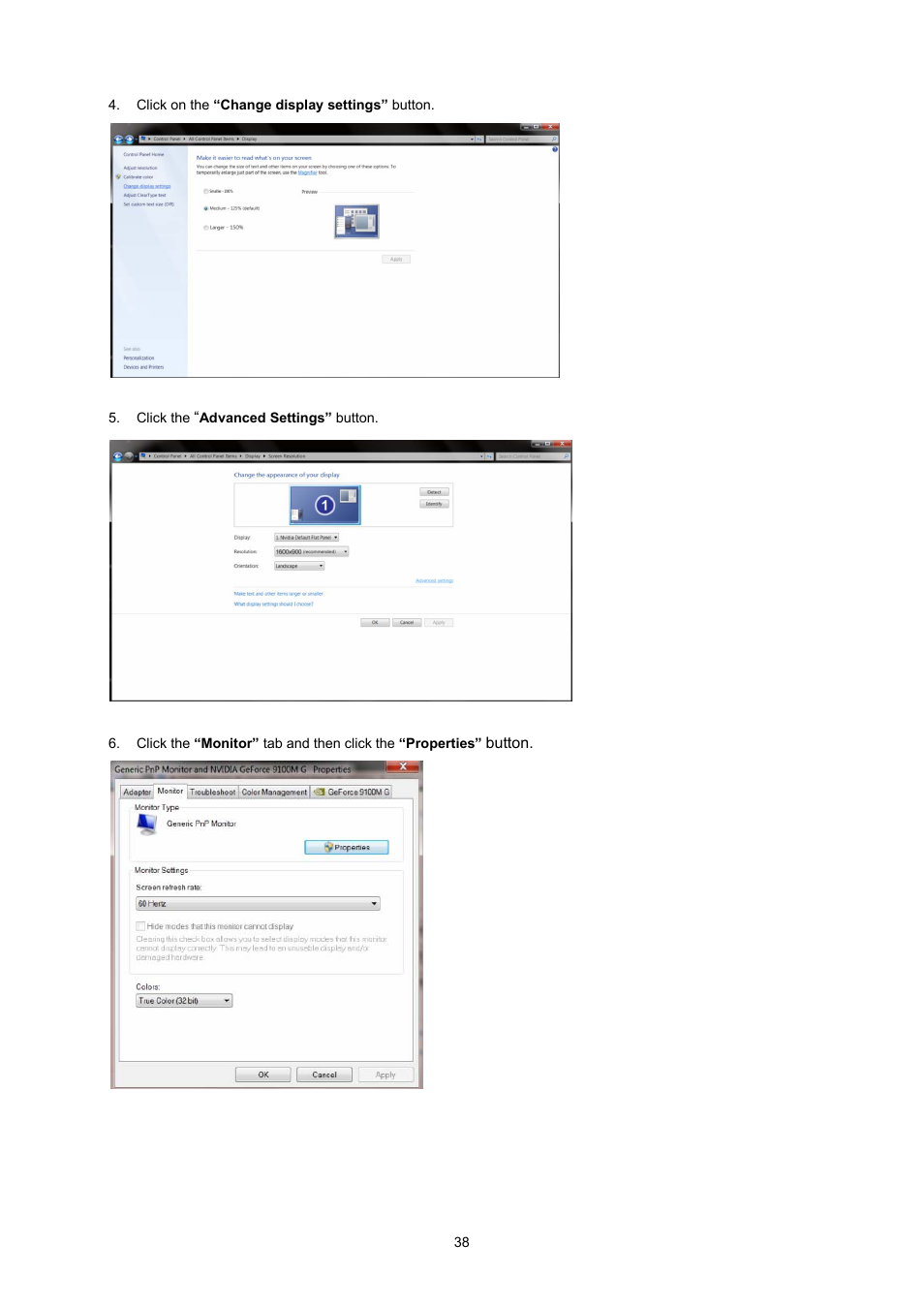 AOC I2360PQ User Manual | Page 38 / 68