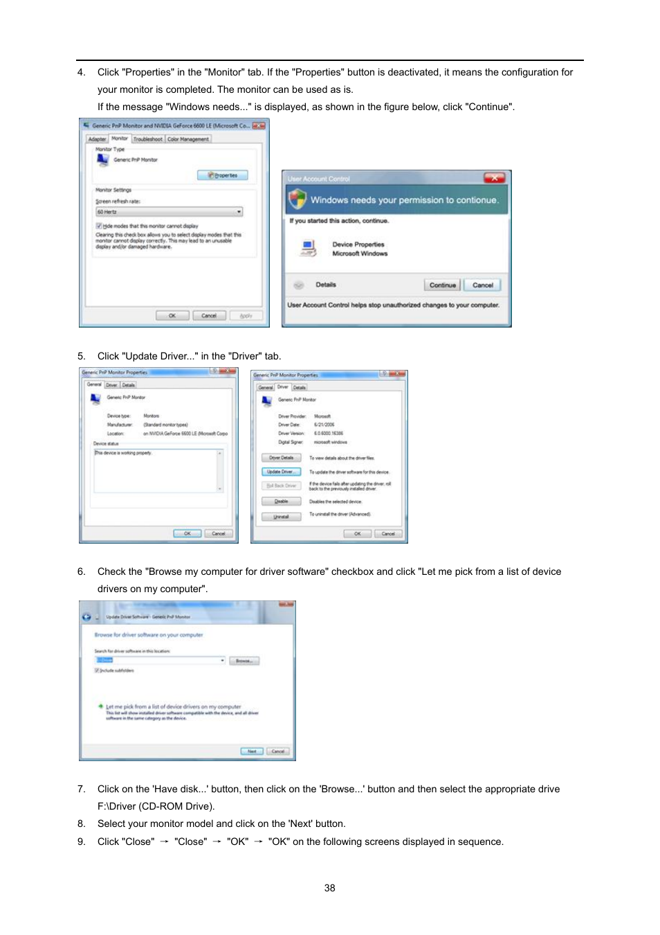 AOC E2260PWDA User Manual | Page 38 / 62