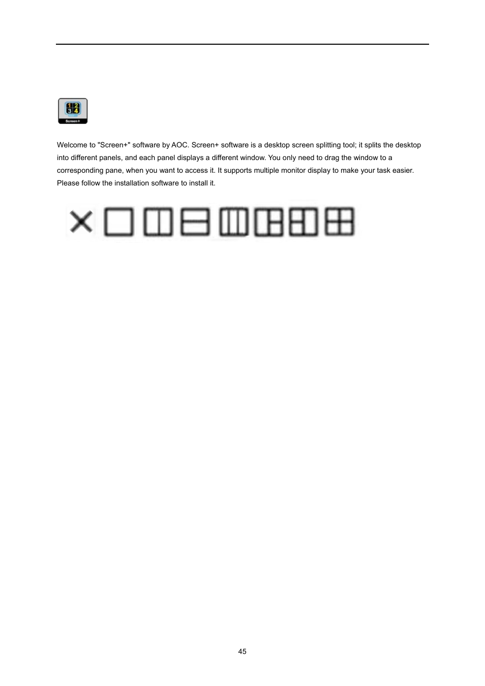 Screen | AOC E2260PWDA User Manual | Page 45 / 62